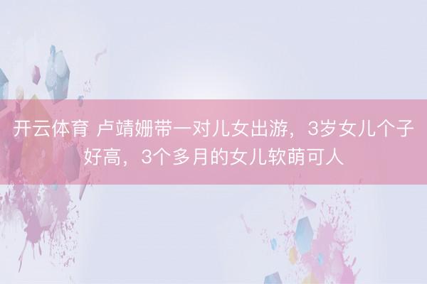 开云体育 卢靖姗带一对儿女出游，3岁女儿个子好高，3个多月的女儿软萌可人