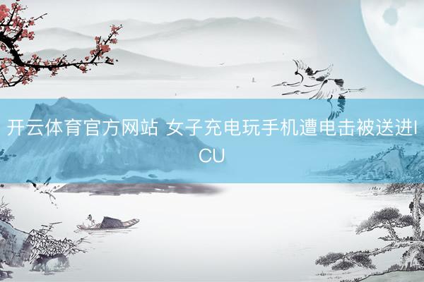 开云体育官方网站 女子充电玩手机遭电击被送进ICU